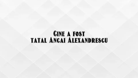 cine a fost tatal ancai alexandrescu