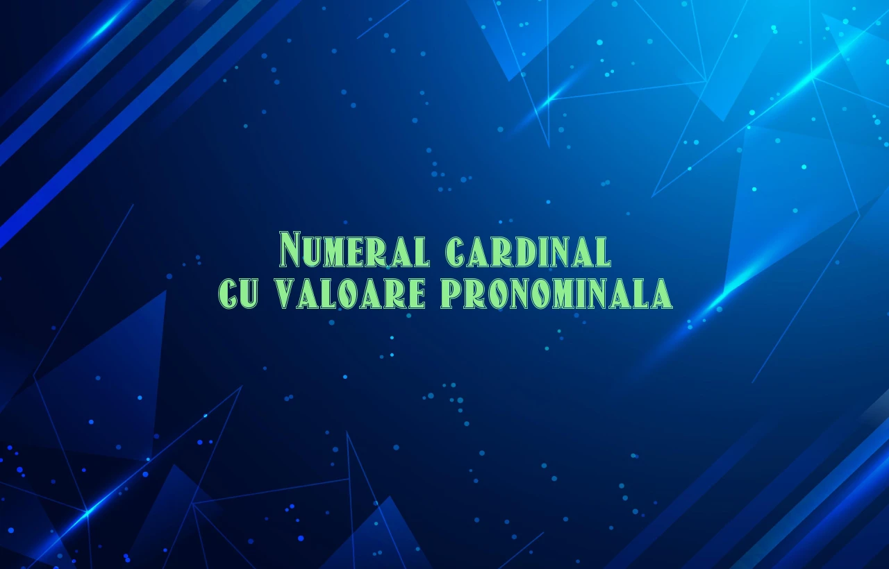 numeral cardinal cu valoare pronominala