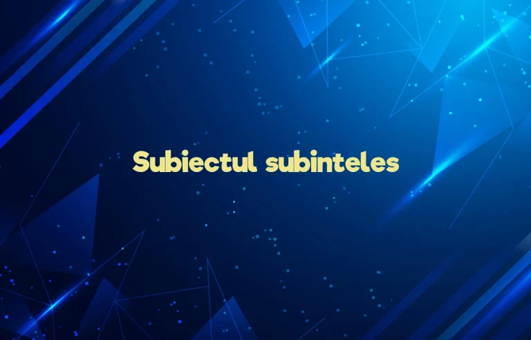 subiectul subinteles