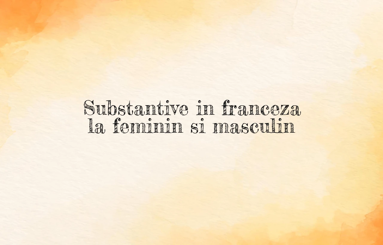 substantive in franceza la feminin si masculin