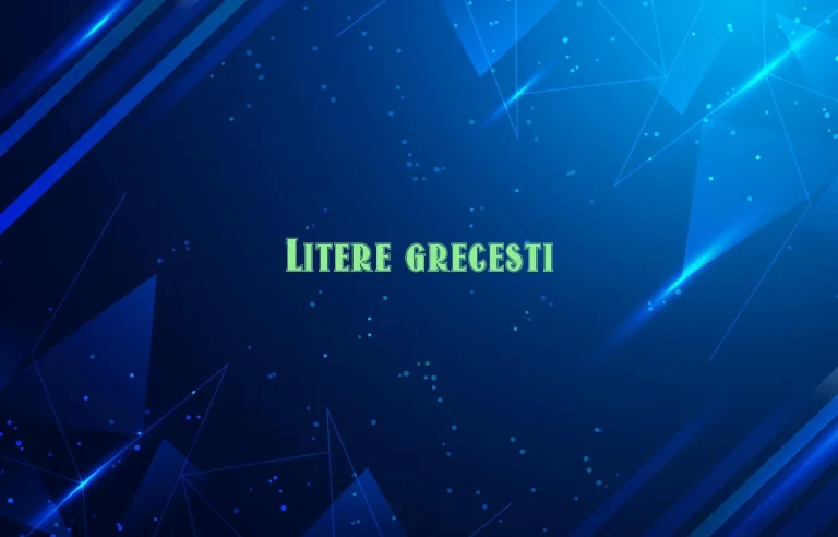 litere grecesti