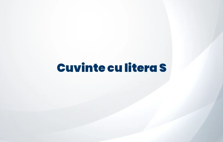cuvinte cu litera s