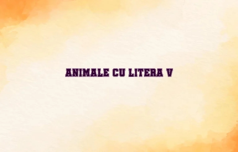 animale cu litera v