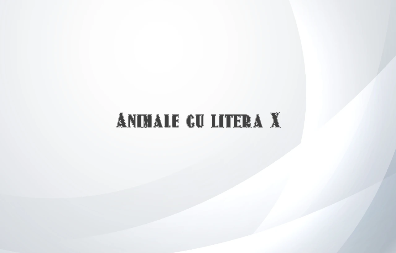 animale cu litera x